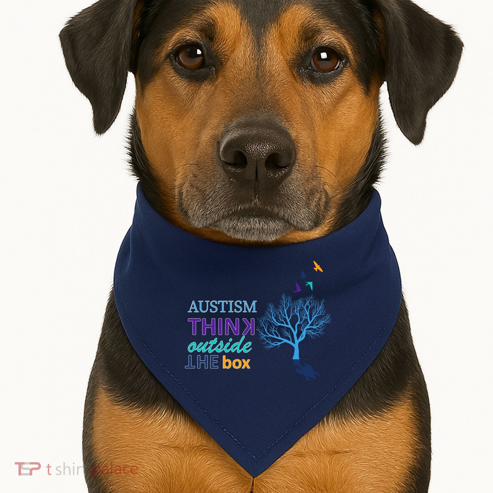 Autism Think Outside The Box USA-Made Doggie Bandana