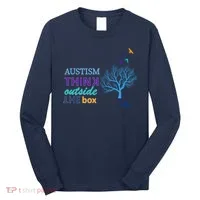 Autism Think Outside The Box Long Sleeve Shirt thumb 0