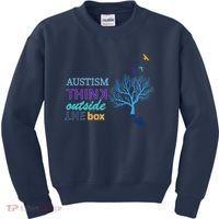 Autism Think Outside The Box Kids Sweatshirt thumb 0