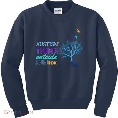 Autism Think Outside The Box Kids Sweatshirt