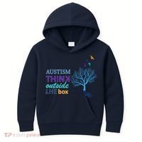Autism Think Outside The Box Kids Hoodie thumb 0