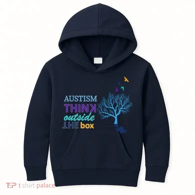 Autism Think Outside The Box Kids Hoodie
