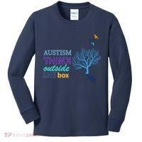 Autism Think Outside The Box Kids Long Sleeve Shirt thumb 0