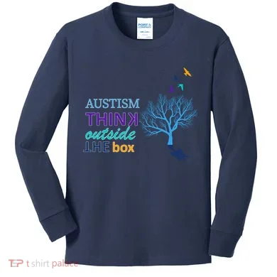 Autism Think Outside The Box Kids Long Sleeve Shirt