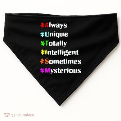 Autism Tips Awareness USA-Made Doggie Bandana