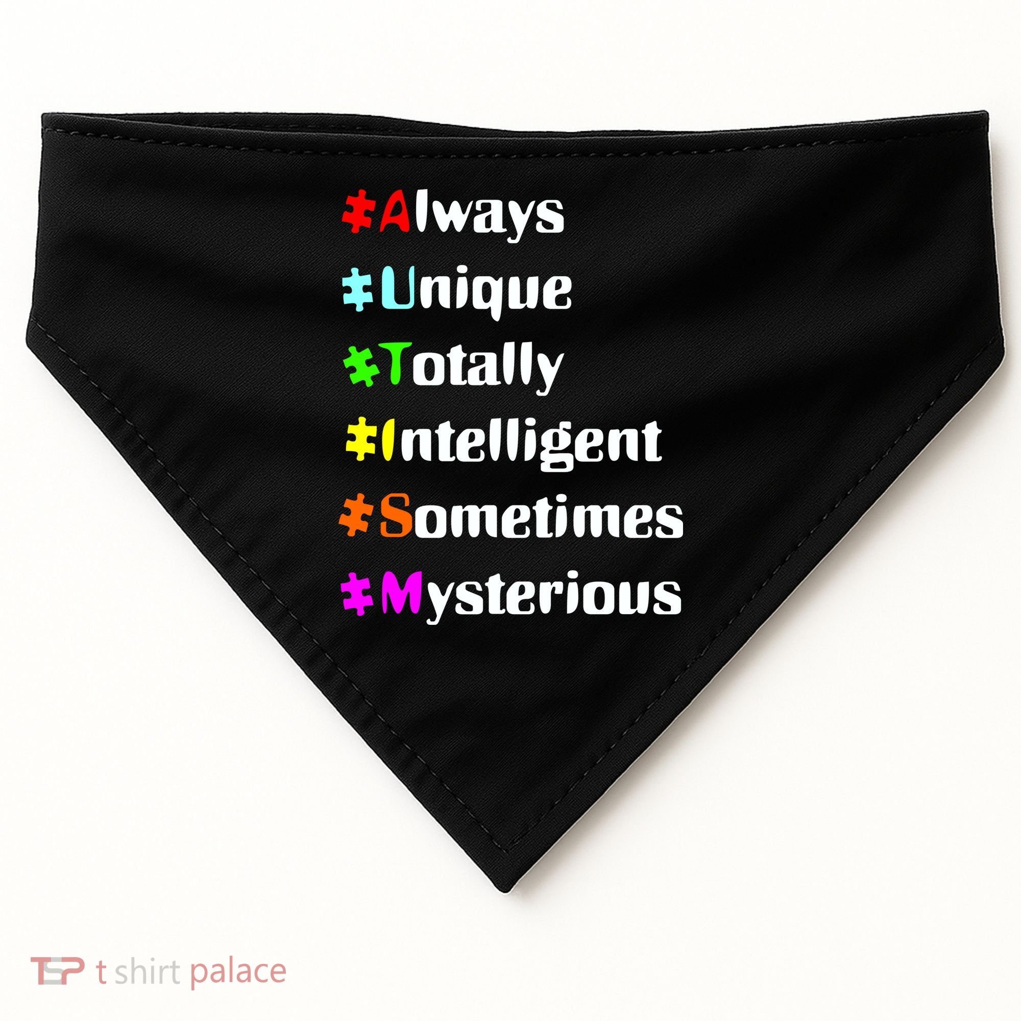 Autism Tips Awareness USA-Made Doggie Bandana