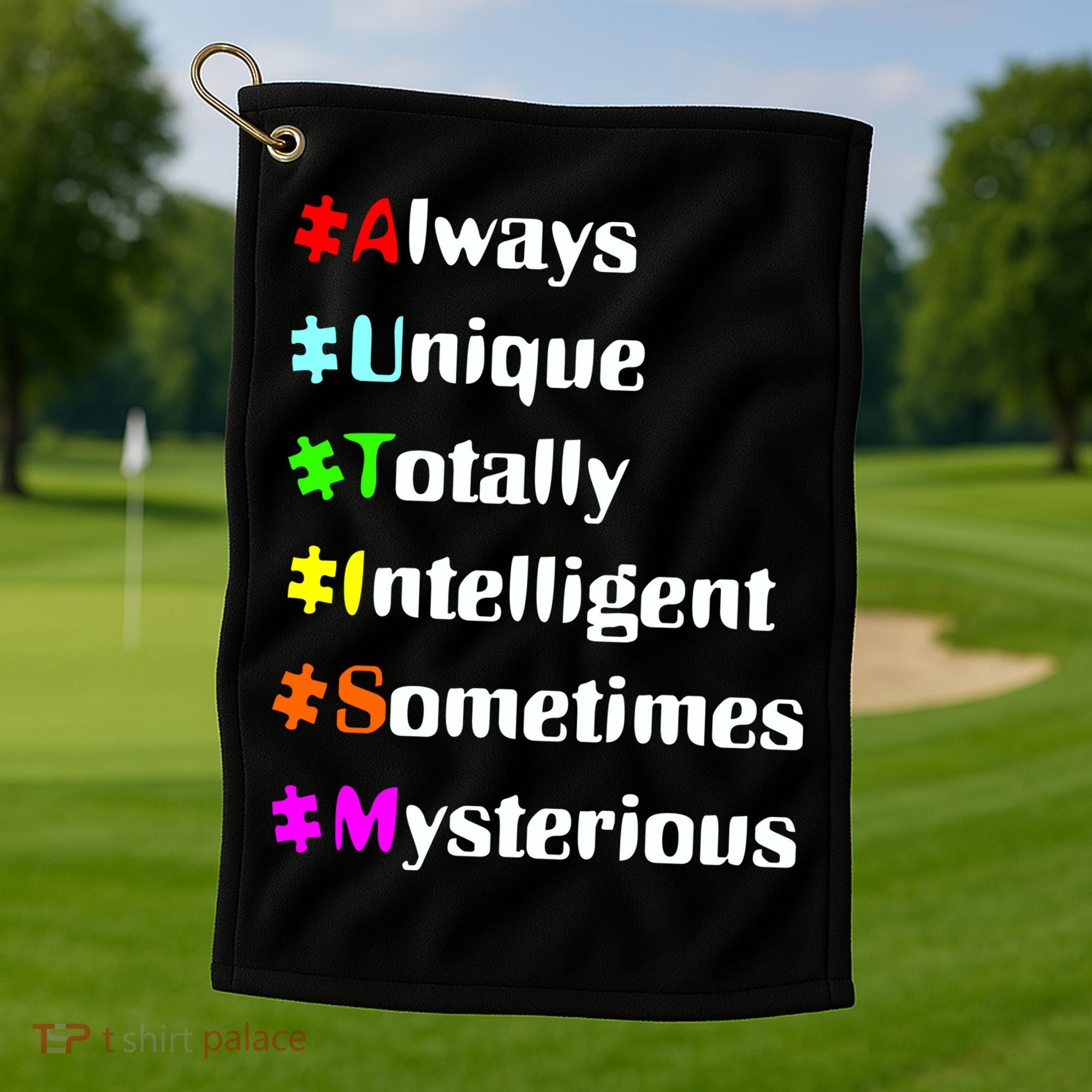 Autism Tips Awareness Golf Towel