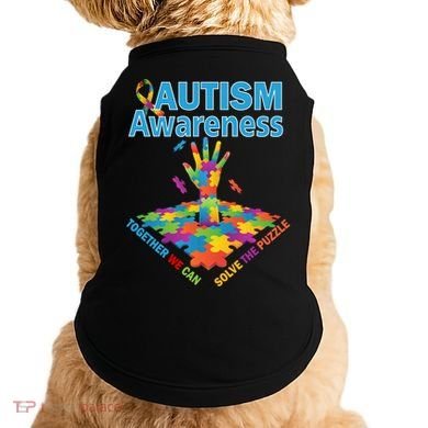 Autism Together We Can Solve The Puzzle Doggie Tank