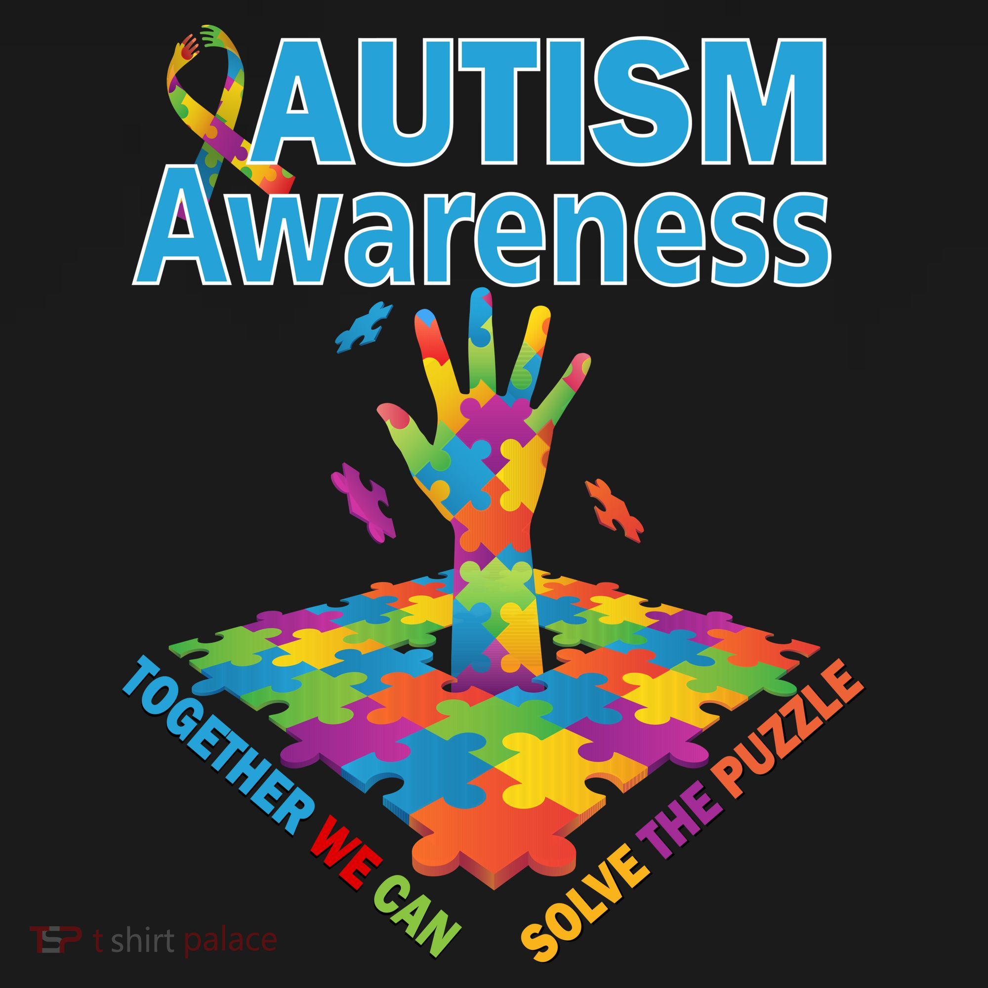  Autism Together We Can Solve The Puzzle T-Shirt
