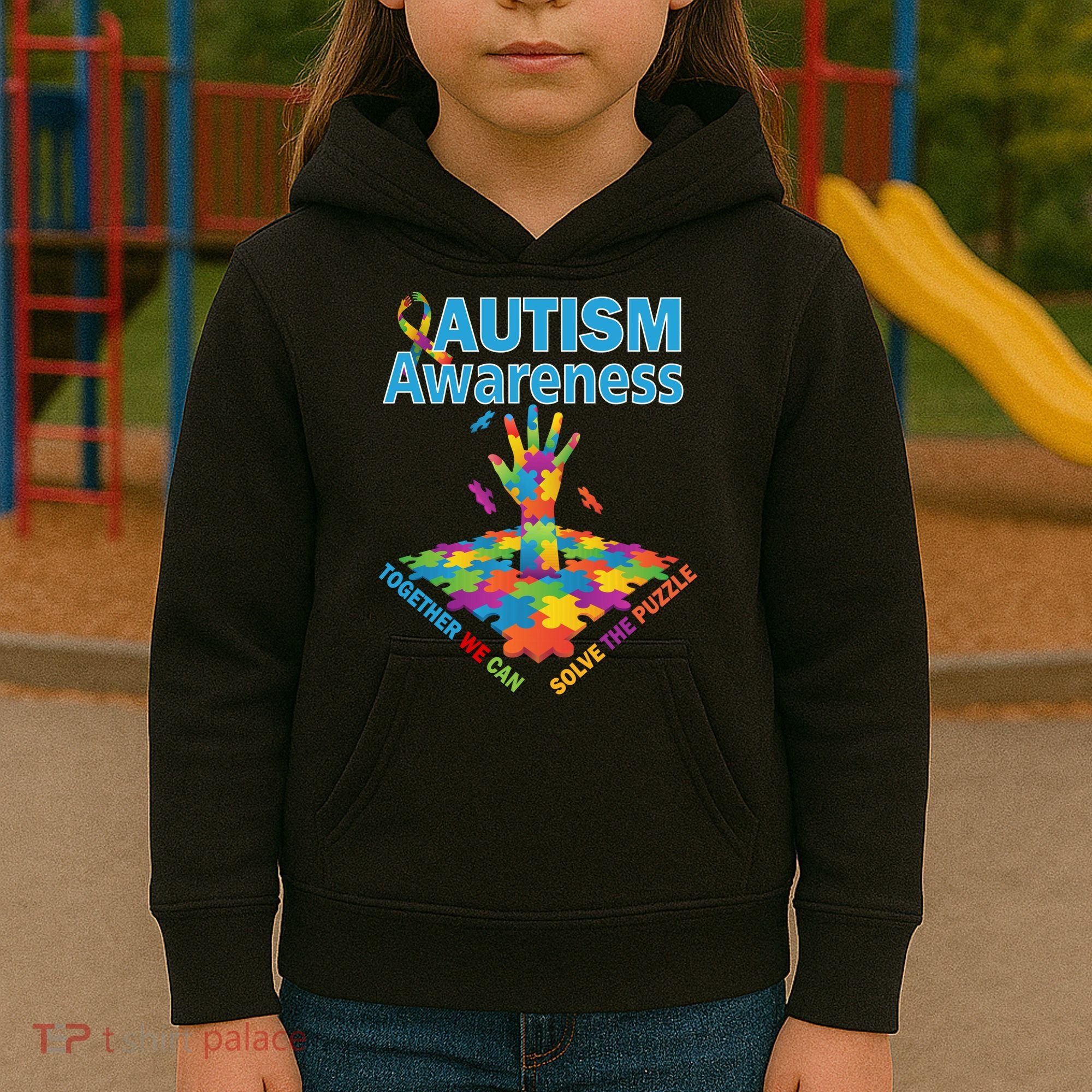  Autism Together We Can Solve The Puzzle Kids Hoodie