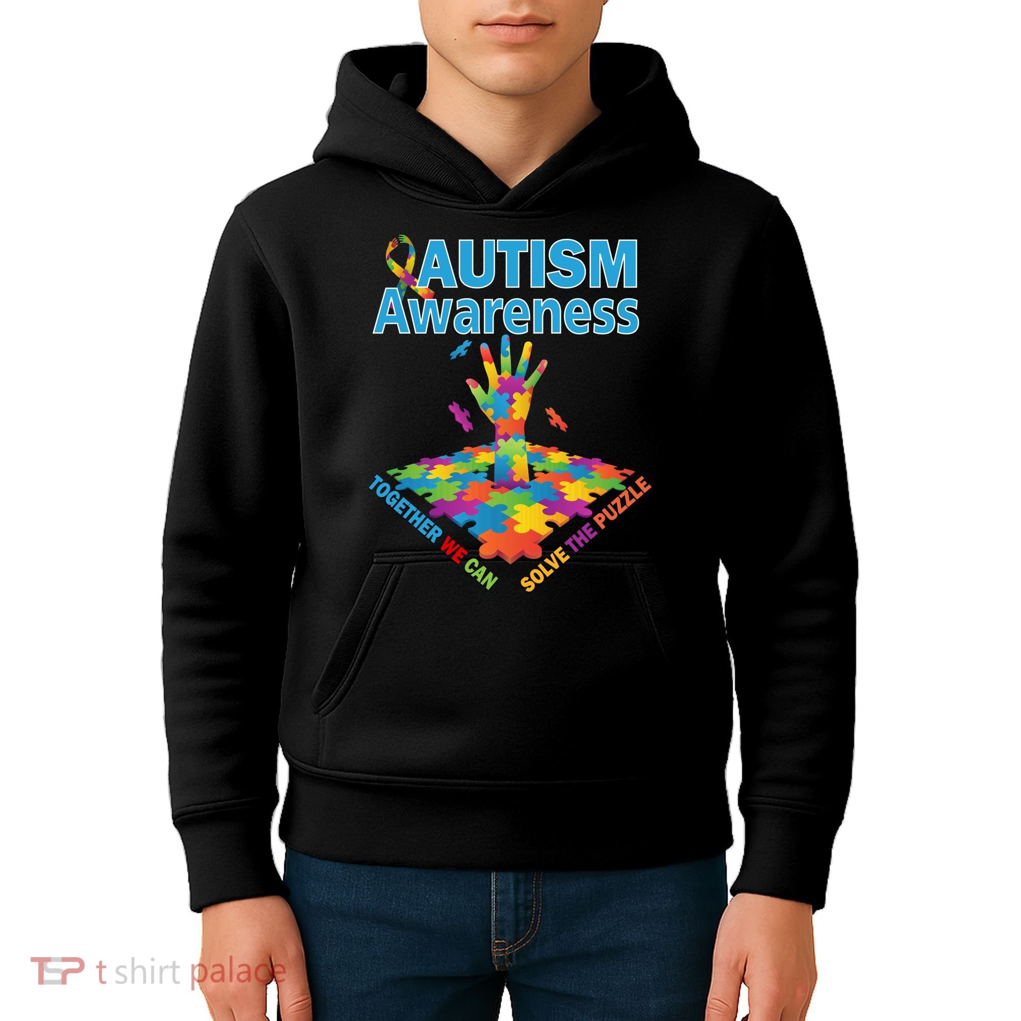  Autism Together We Can Solve The Puzzle Kids Hoodie