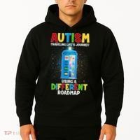 Autism Using a Different Road Map Hoodie thumb 2