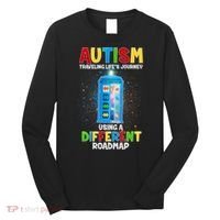 Autism Using a Different Road Map Long Sleeve Shirt thumb 0