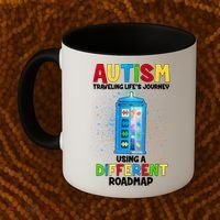 Autism Using a Different Road Map Coffee Mug thumb 2