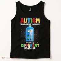 Autism Using a Different Road Map Tank Top thumb 2