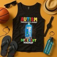Autism Using a Different Road Map Tank Top thumb 4