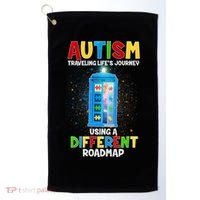 Autism Using a Different Road Map Golf Towel thumb 0