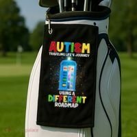 Autism Using a Different Road Map Golf Towel thumb 2