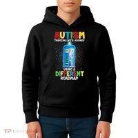 Autism Using a Different Road Map Kids Hoodie thumb 4
