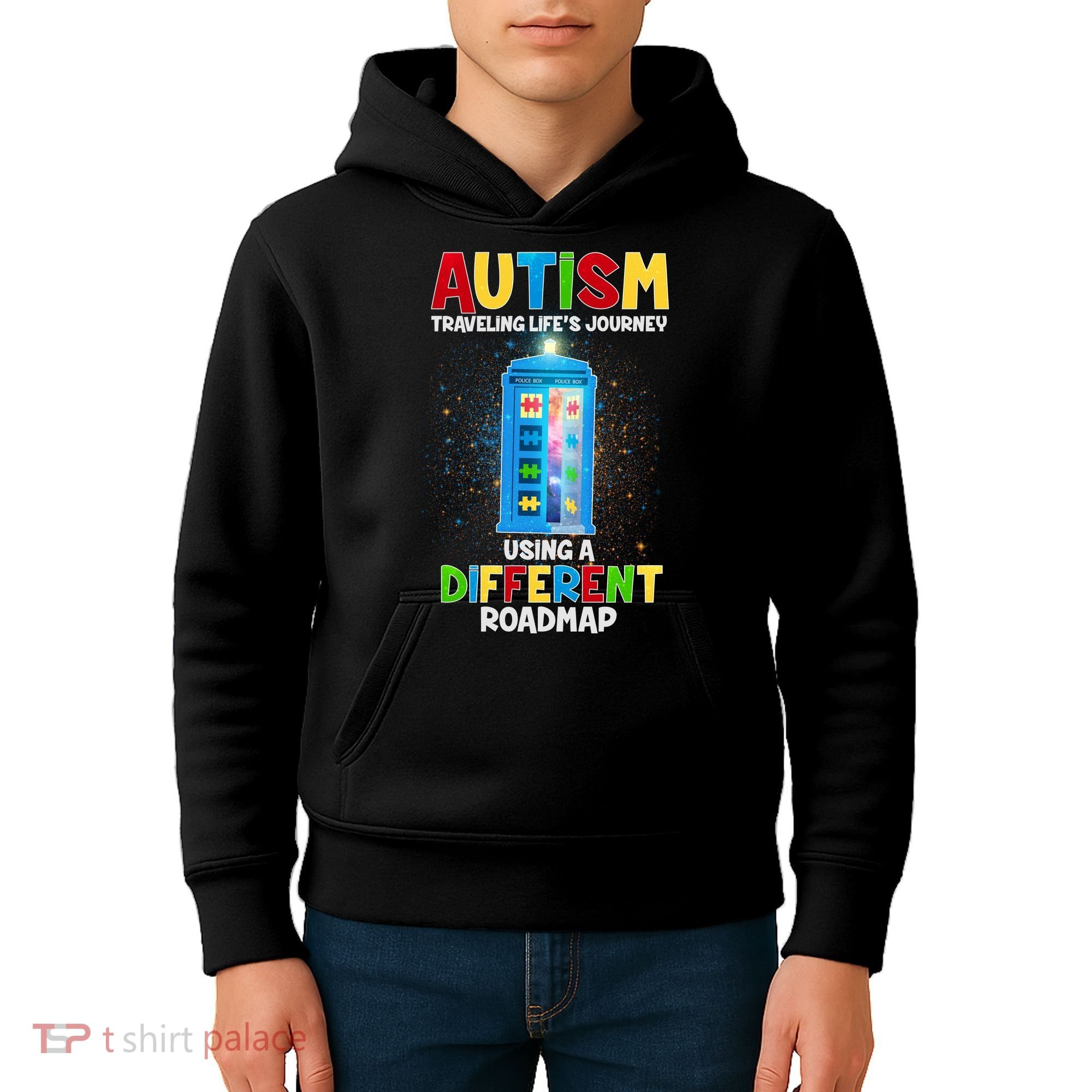 Autism Using a Different Road Map Kids Hoodie