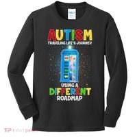 Autism Using a Different Road Map Kids Long Sleeve Shirt thumb 0