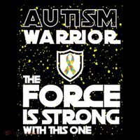 Autism Warrior The Force Is Strong With This One Backpack thumb 2
