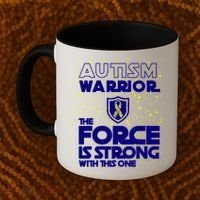 Autism Warrior The Force Is Strong With This One Coffee Mug thumb 2