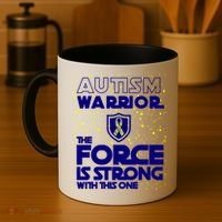 Autism Warrior The Force Is Strong With This One Coffee Mug thumb 4