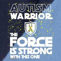 Autism Warrior The Force Is Strong With This One Raglan Baseball Sleeve Shirt thumb 2