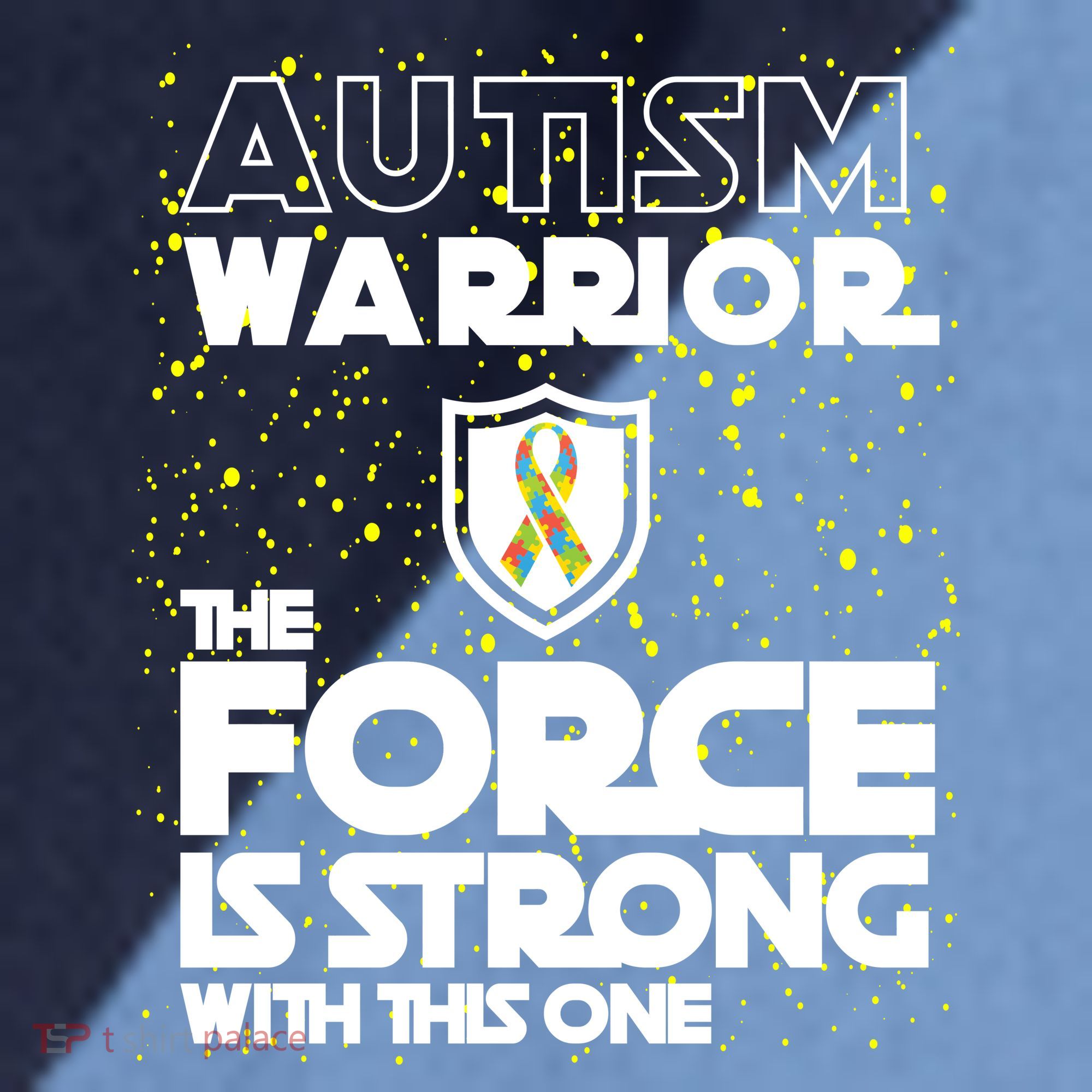 Autism Warrior The Force Is Strong With This One Raglan Baseball Sleeve Shirt