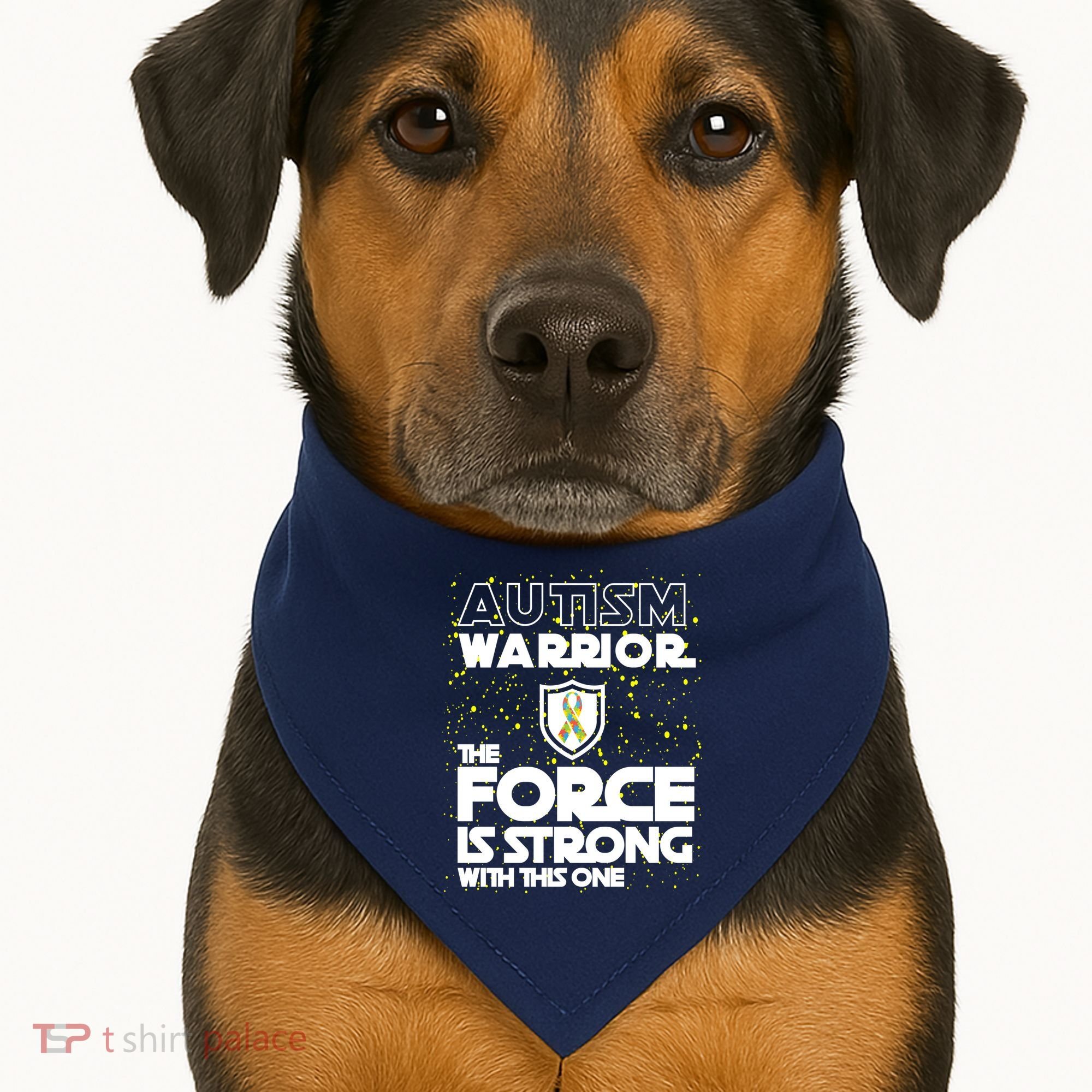 Autism Warrior The Force Is Strong With This One USA-Made Doggie Bandana