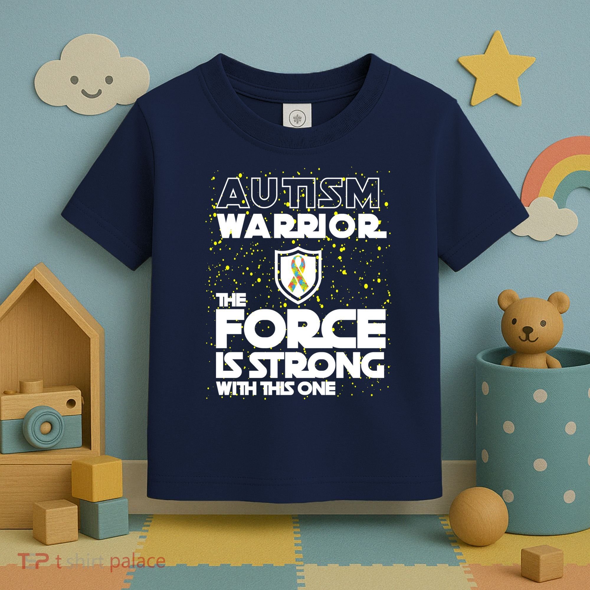 Autism Warrior The Force Is Strong With This One Toddler T-Shirt