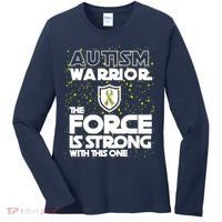 Autism Warrior The Force Is Strong With This One Women's Long Sleeve Shirt thumb 0