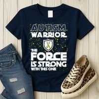 Autism Warrior The Force Is Strong With This One Women's T-Shirt thumb 3