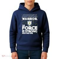Autism Warrior The Force Is Strong With This One Kids Hoodie thumb 4