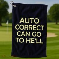 Auto Correct Can Go To He'll (Hell) Golf Towel thumb 1