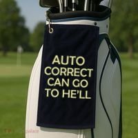 Auto Correct Can Go To He'll (Hell) Golf Towel thumb 2