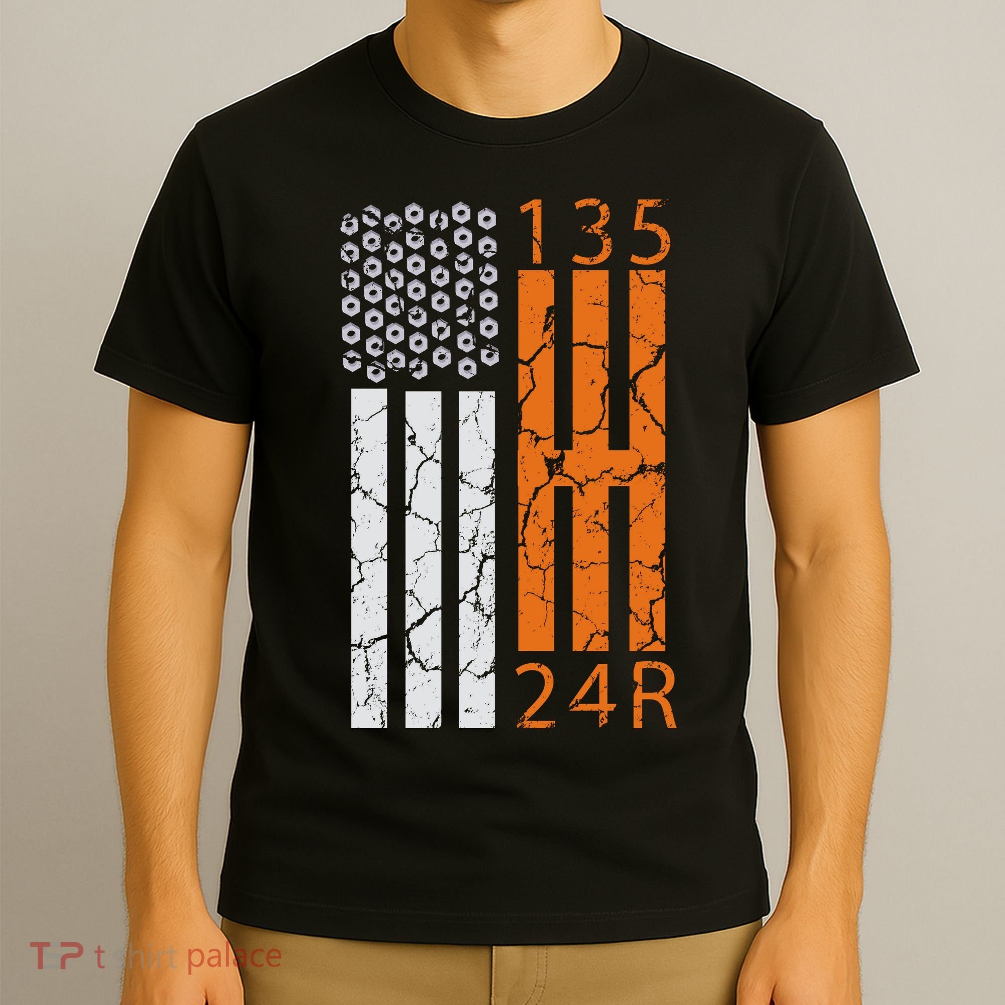 Auto Racing Mechanic Manual USA Flag T-Shirt