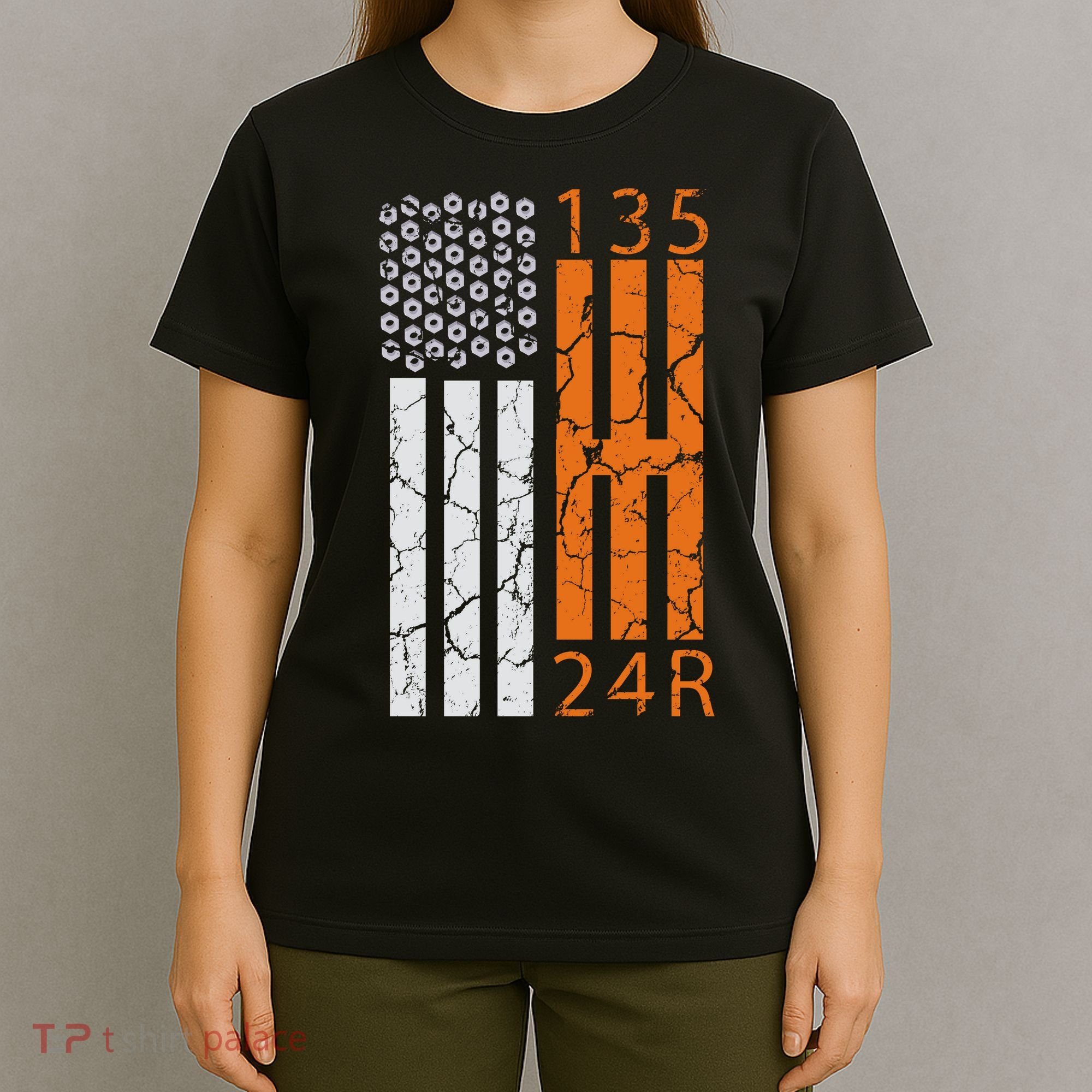 Auto Racing Mechanic Manual USA Flag T-Shirt