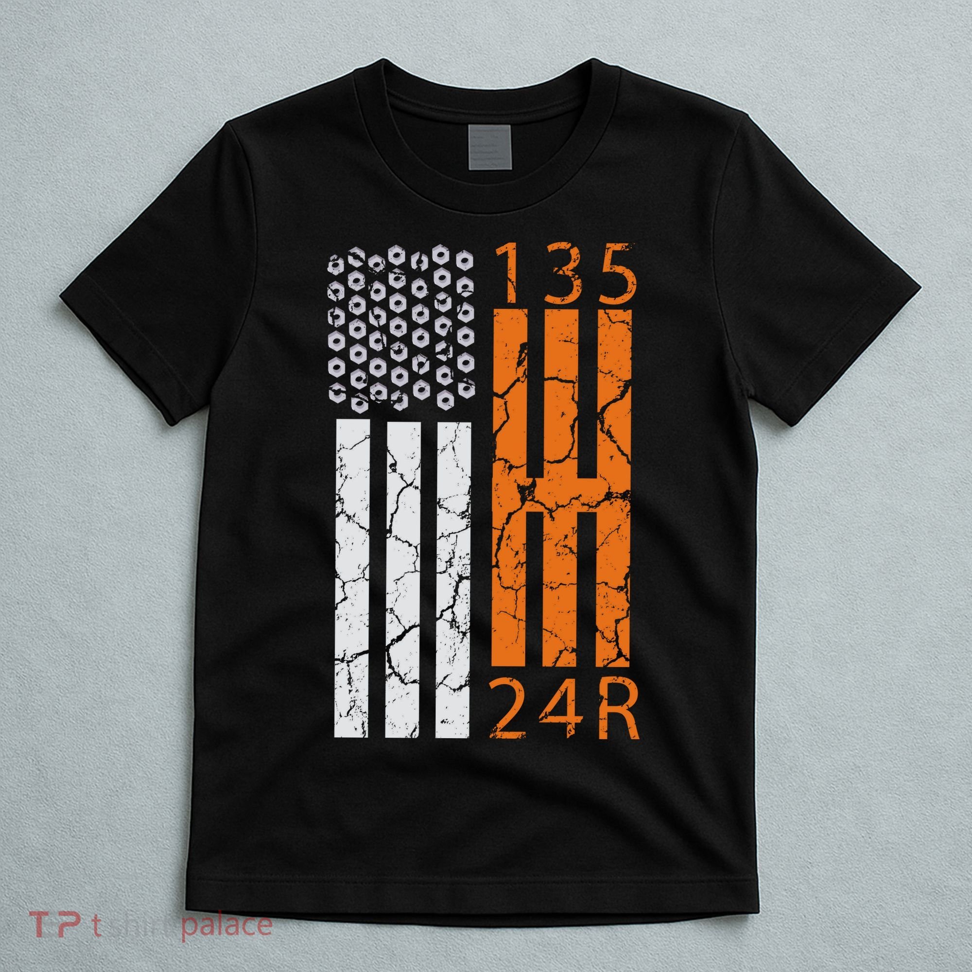 Auto Racing Mechanic Manual USA Flag T-Shirt