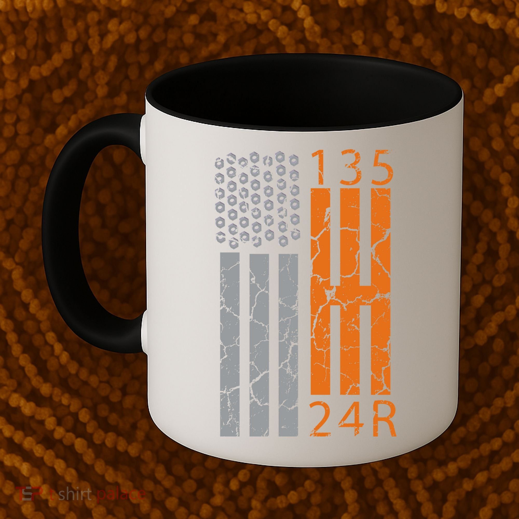 Auto Racing Mechanic Manual USA Flag Coffee Mug