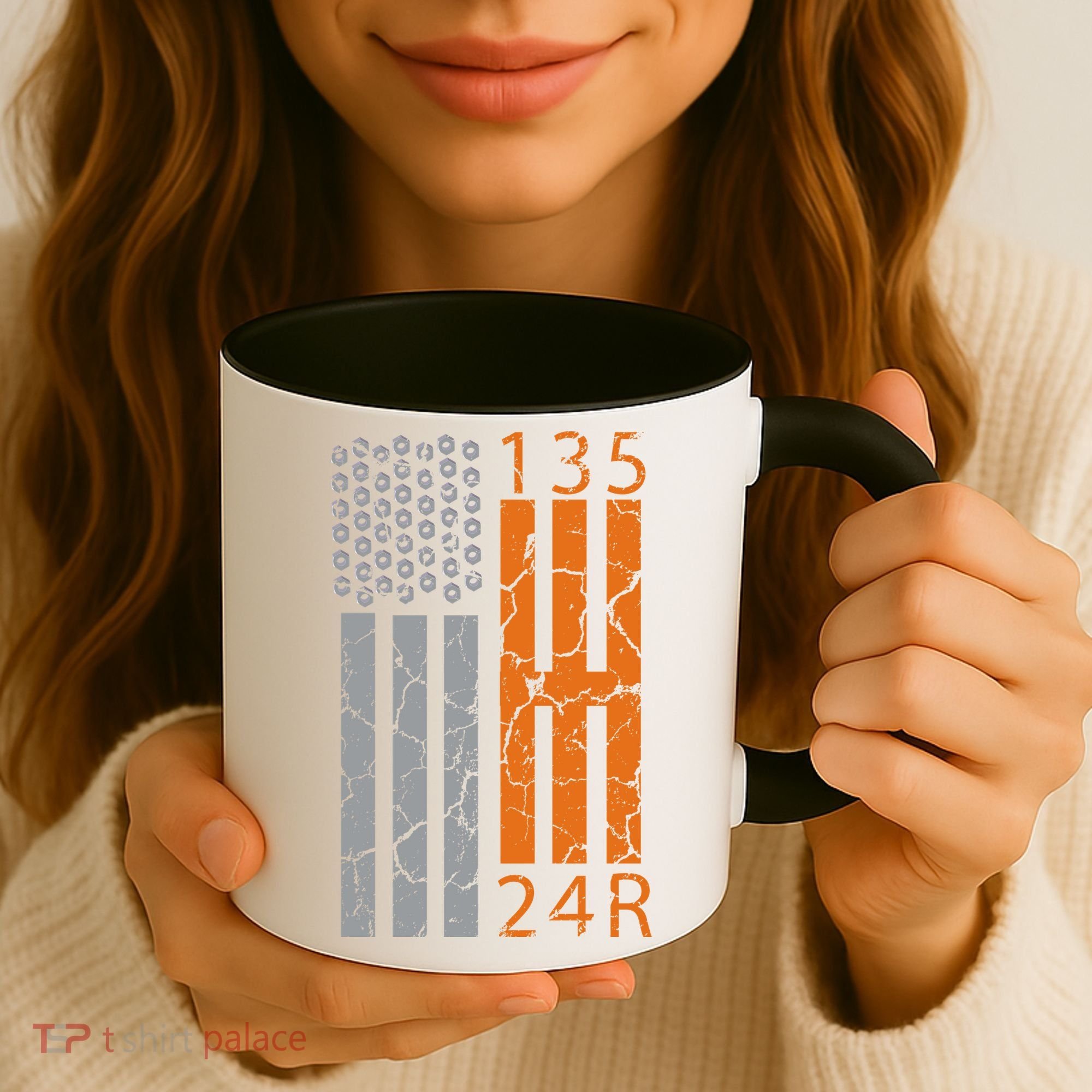 Auto Racing Mechanic Manual USA Flag Coffee Mug