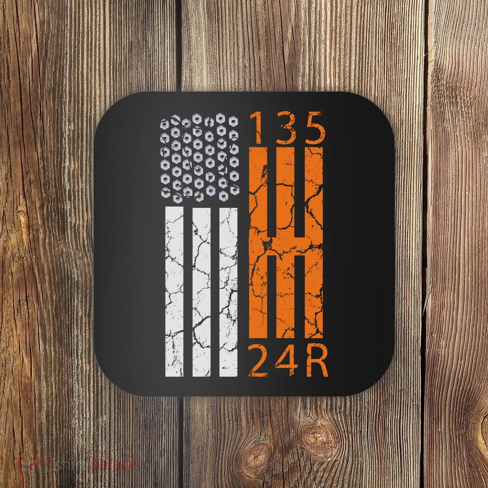 Auto Racing Mechanic Manual USA Flag Coaster