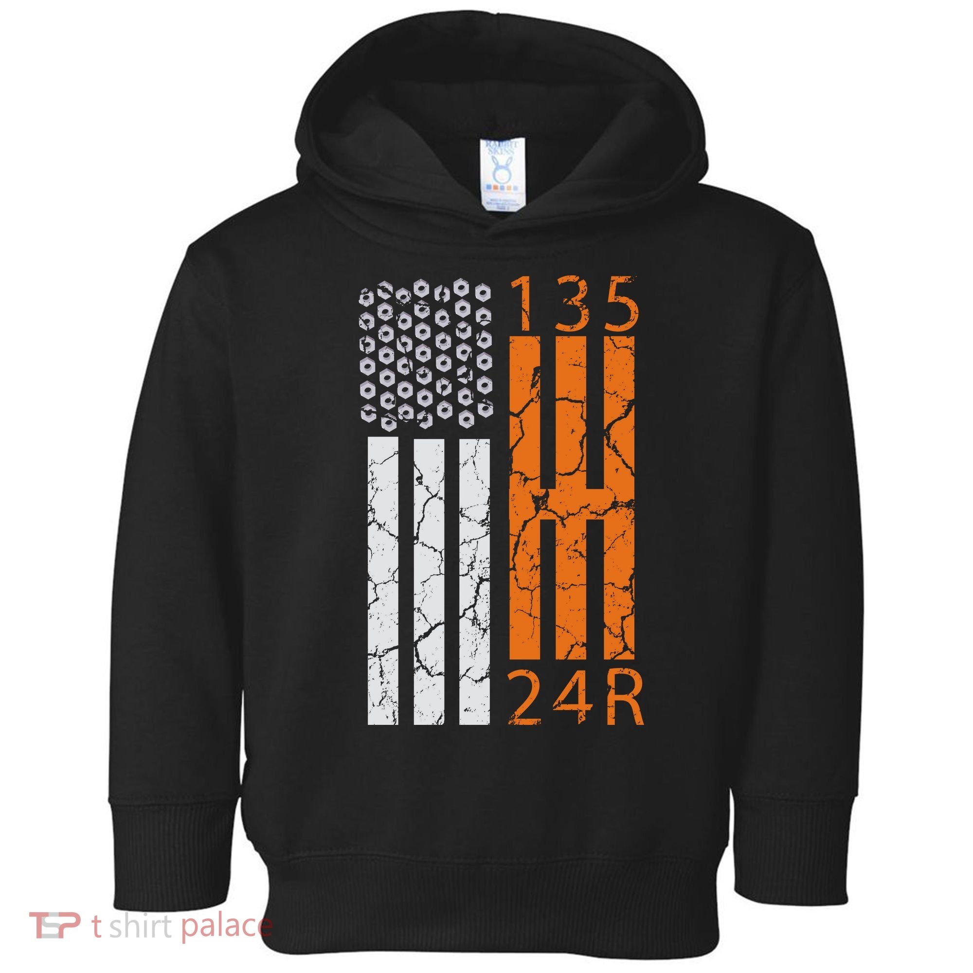 Auto Racing Mechanic Manual USA Flag Toddler Hoodie
