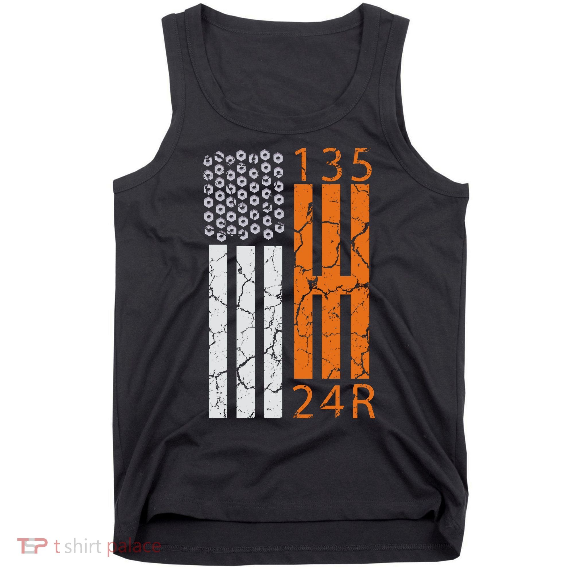 Auto Racing Mechanic Manual USA Flag Tank Top