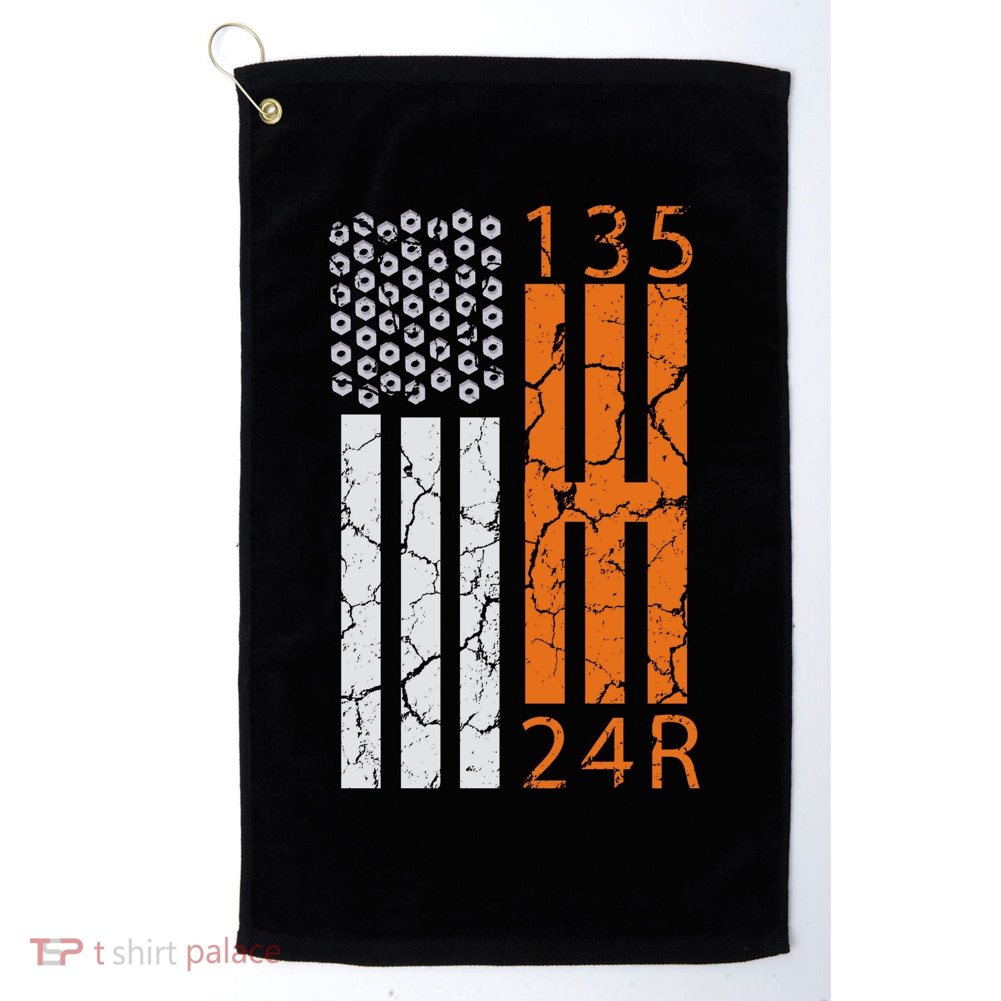 Auto Racing Mechanic Manual USA Flag Golf Towel