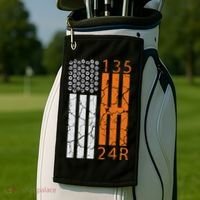 Auto Racing Mechanic Manual USA Flag Golf Towel thumb 2