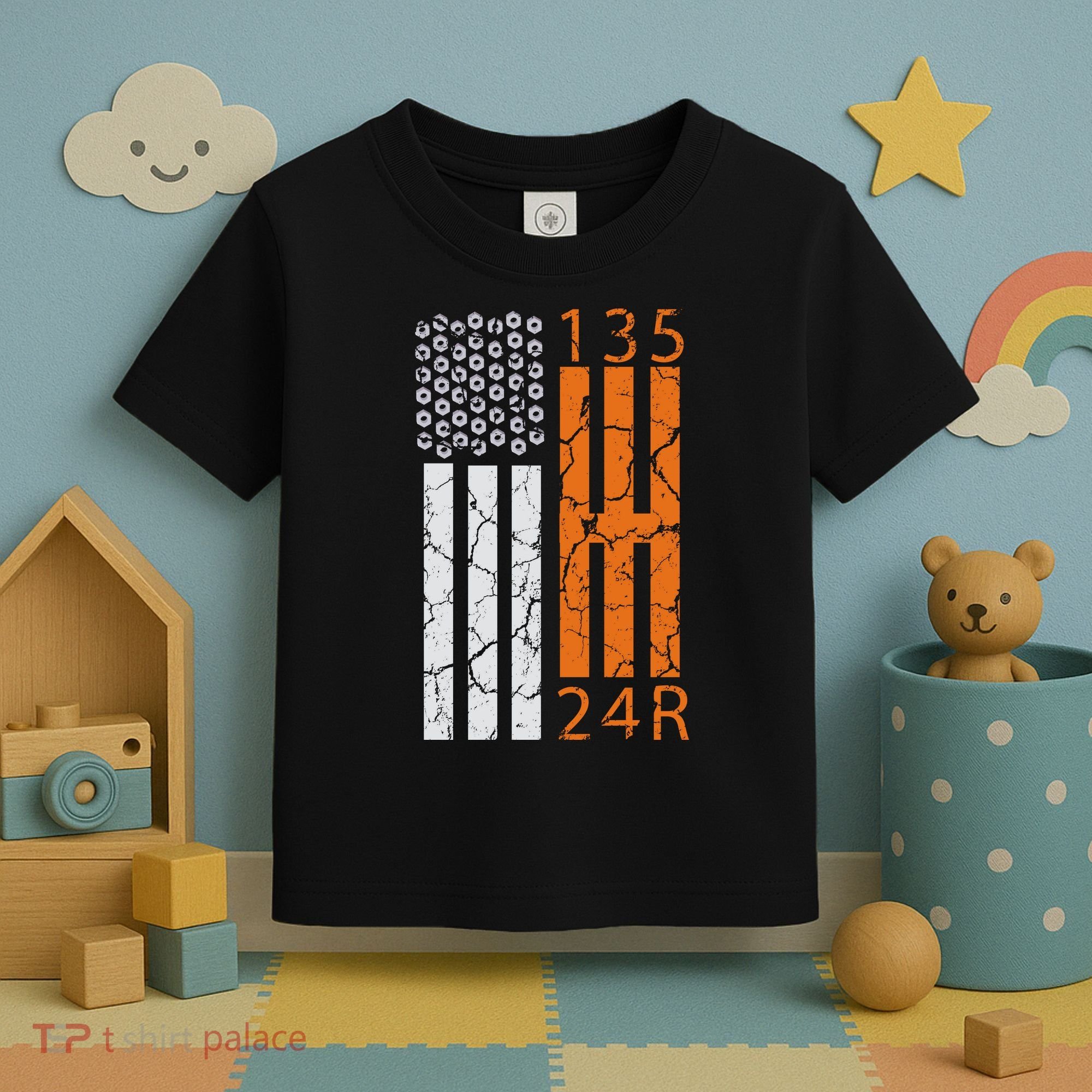Auto Racing Mechanic Manual USA Flag Toddler T-Shirt