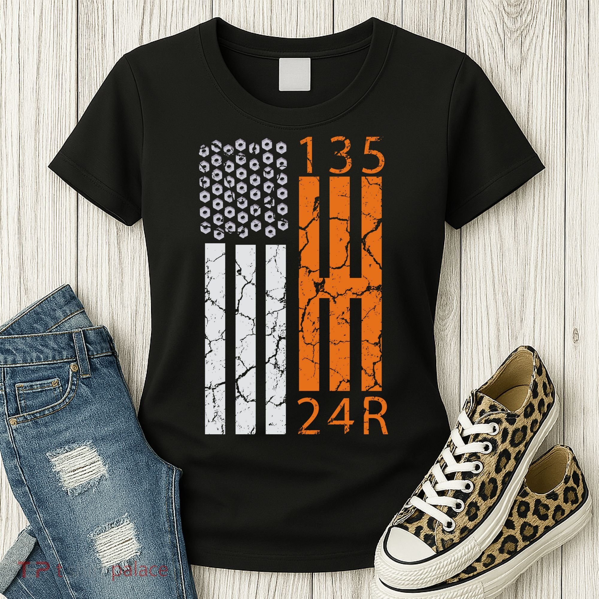 Auto Racing Mechanic Manual USA Flag Women's T-Shirt