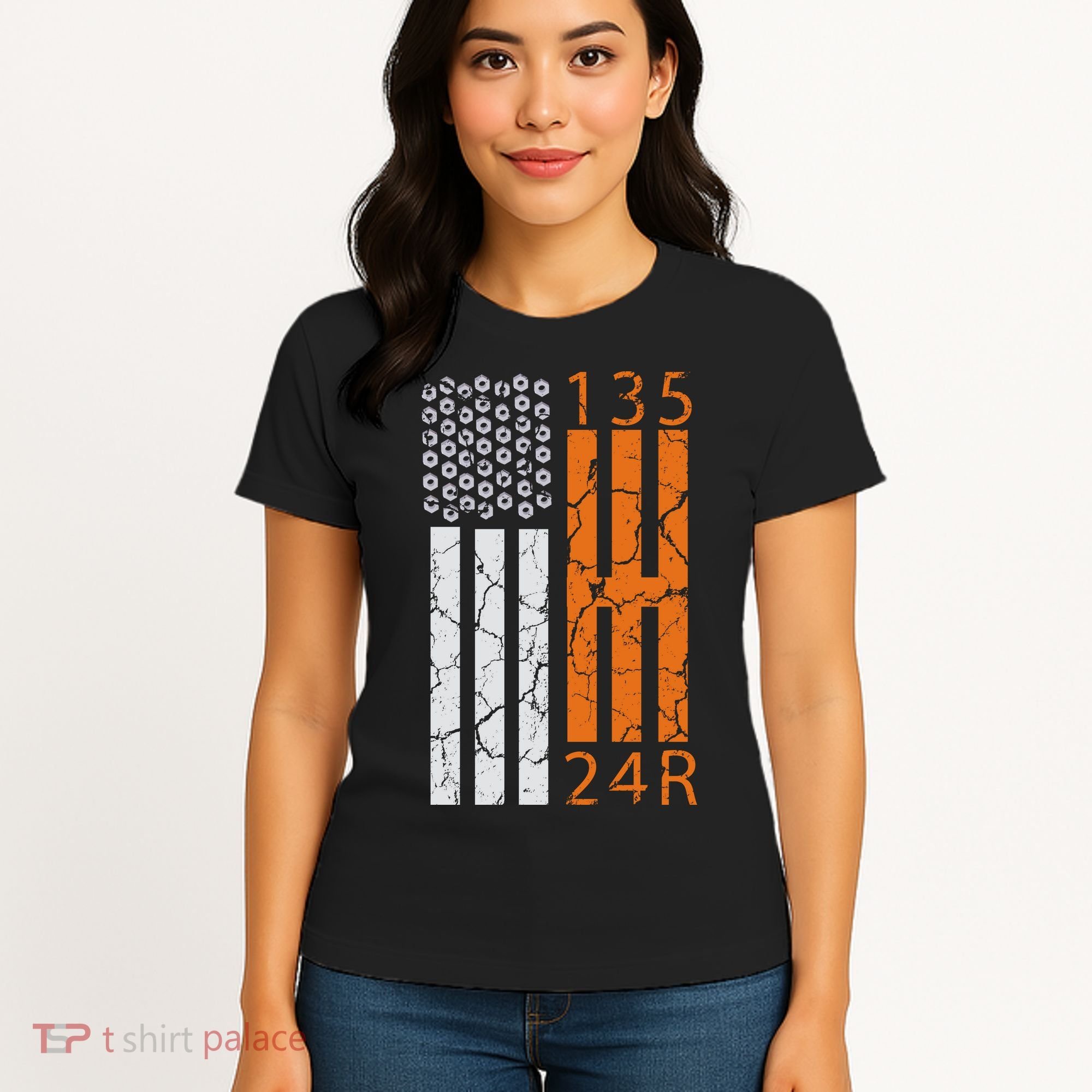 Auto Racing Mechanic Manual USA Flag Women's T-Shirt